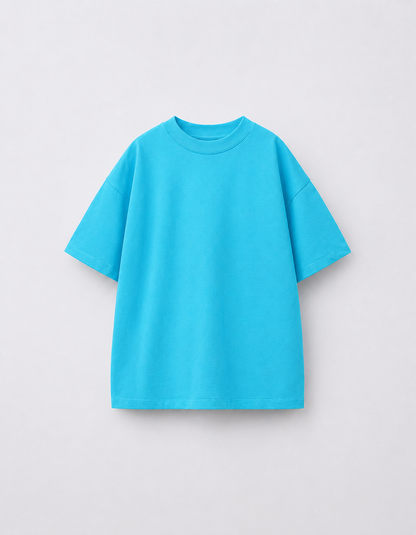 KEAR Aqua Blue T-Shirt | Premium Cotton Half Sleeve Tee for Boys & Girls