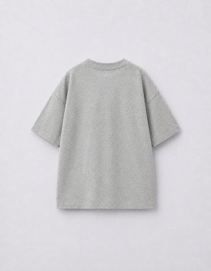KEAR Grey Melange T-Shirt | Premium Cotton Half Sleeve Tee for Boys & Girls