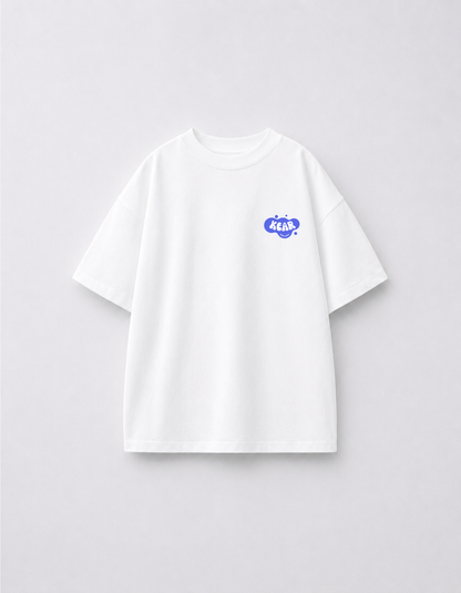 KEAR Signature Logo Kids Oversized T-Shirt | Premium Cotton Half Sleeve Tee for Boys & Girls