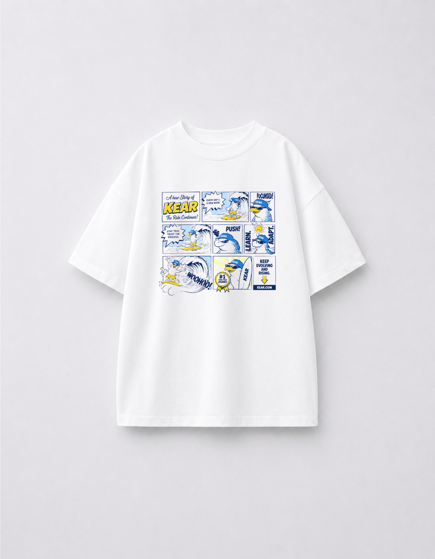 KEAR Storyboard Kids Oversized T-Shirt | Premium Cotton Half Sleeve Tee for Boys & Girls
