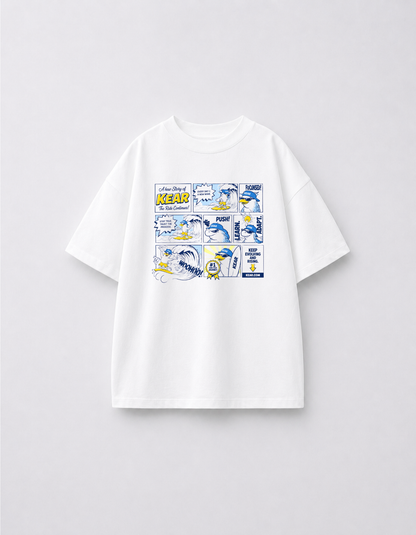 KEAR Storyboard Kids Oversized T-Shirt | Premium Cotton Half Sleeve Tee for Boys & Girls