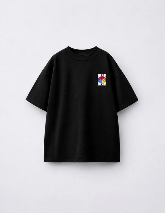 Dice Graphic Round Neck Regular Kids T-Shirt