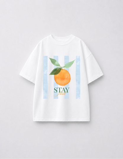 Stay Fresh Orange Graphic Kids T-Shirt